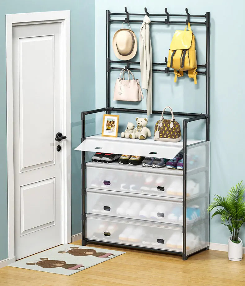 5-Layer Shoe & Hat Rack – Multifunctional Floor-Standing Organizer
