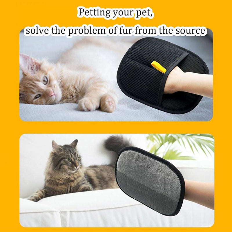 Pet Hair Removal Gloves – Reusable Double-Sided Grooming & Cleaning Tool